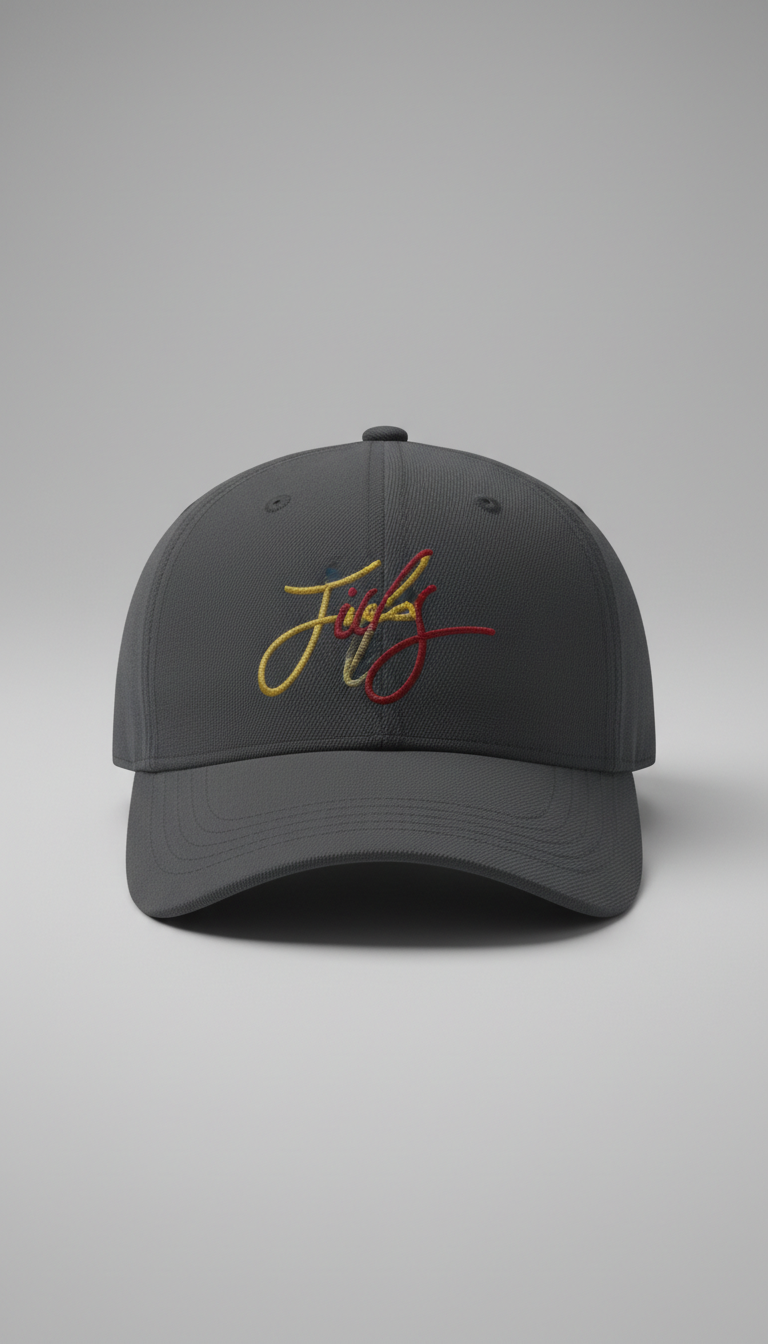 Signature embroidered cotton baseball cap