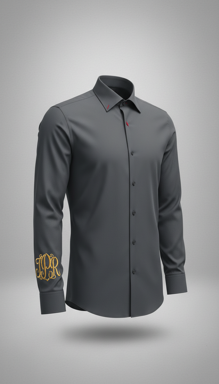 Tailored monogrammed cotton shirt